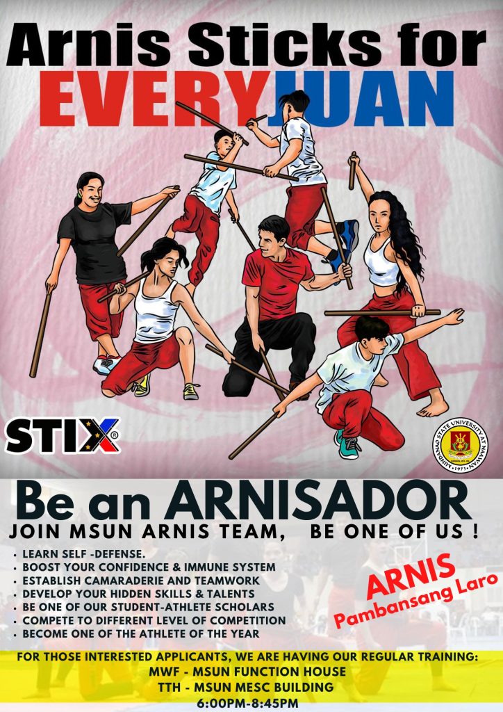 Be an Arnisador: JOIN MSUN ARNIS TEAM