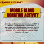 Mobile Blood Donation Activity at the Campus