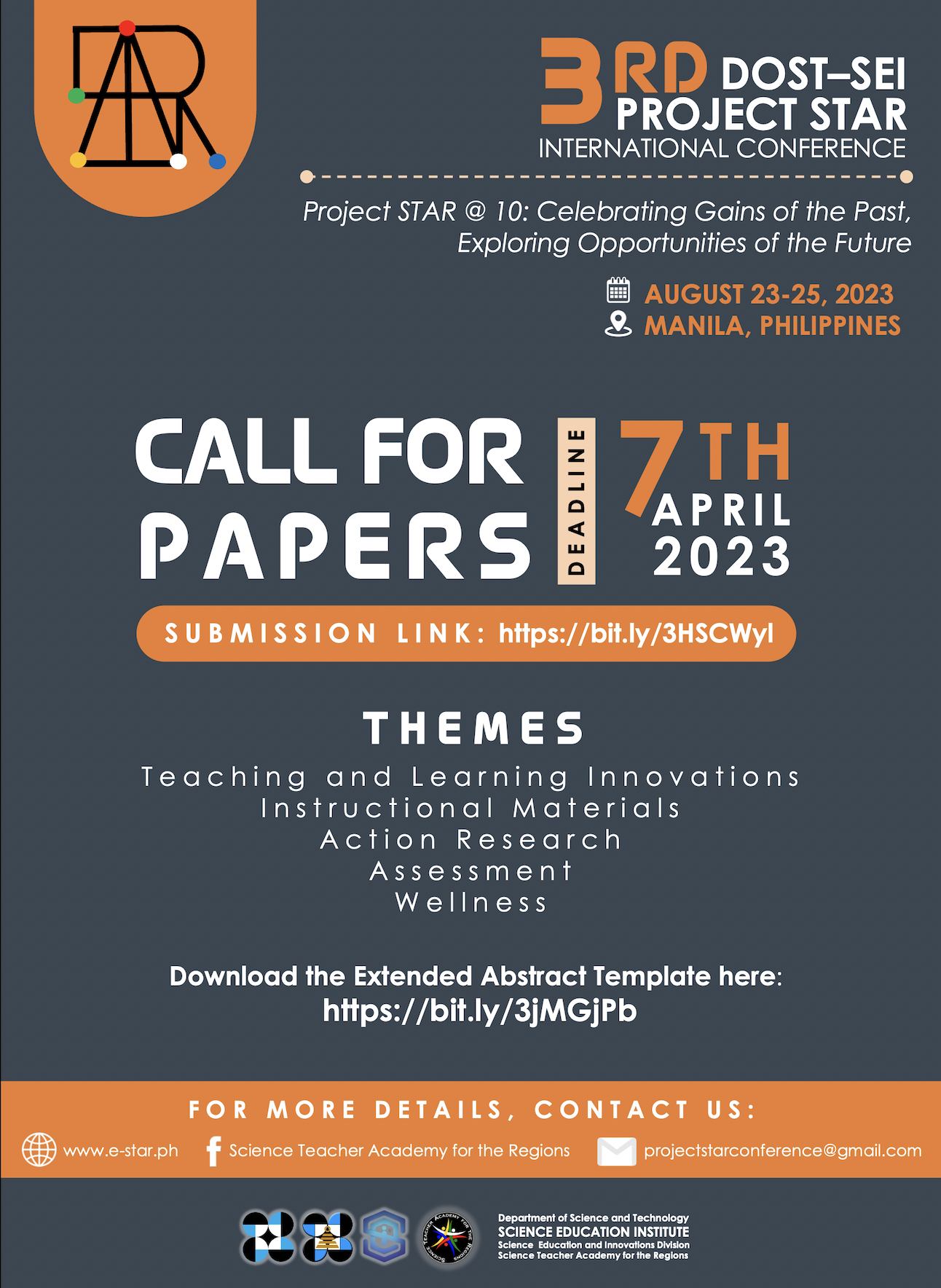 Call for Papers (Theme: Teaching and Learning Innovations Instructional Materials Action Research Assessment Wellness)