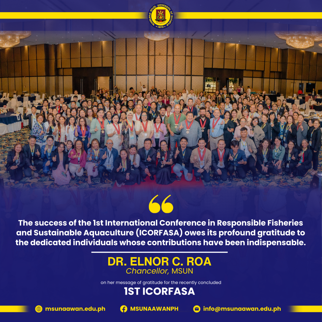 READ: Chancellor Dr. Elnor Roa expresses her gratitude to everyone who has been part of ICORFASA 2024