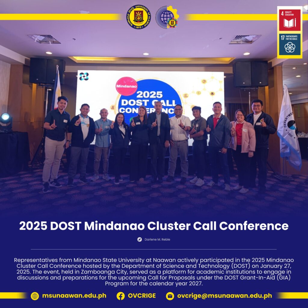 𝟐𝟎𝟐𝟓 𝐃𝐎𝐒𝐓 𝐌𝐢𝐧𝐝𝐚𝐧𝐚𝐨 𝐂𝐥𝐮𝐬𝐭𝐞𝐫 𝐂𝐚𝐥𝐥 𝐂𝐨𝐧𝐟𝐞𝐫𝐞𝐧𝐜𝐞