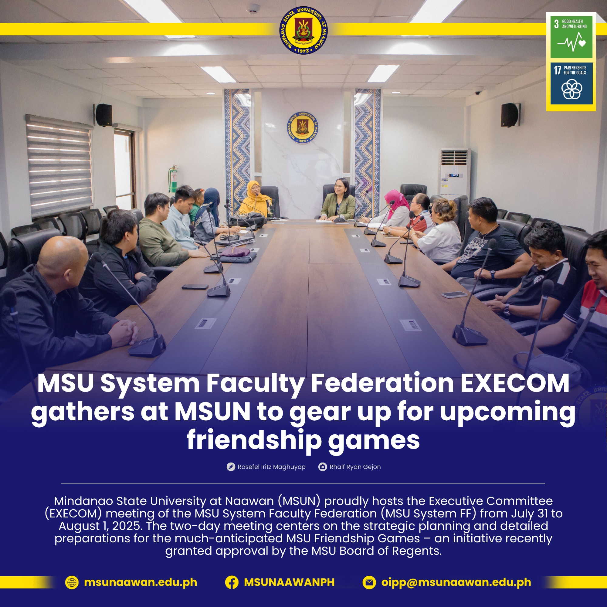 𝐌𝐒𝐔 𝐒𝐲𝐬𝐭𝐞𝐦 𝐅𝐚𝐜𝐮𝐥𝐭𝐲 𝐅𝐞𝐝𝐞𝐫𝐚𝐭𝐢𝐨𝐧 𝐄𝐗𝐄𝐂𝐎𝐌 𝐠𝐚𝐭𝐡𝐞𝐫𝐬 𝐚𝐭 𝐌𝐒𝐔𝐍 𝐭𝐨 𝐠𝐞𝐚𝐫 𝐮𝐩 𝐟𝐨𝐫 𝐮𝐩𝐜𝐨𝐦𝐢𝐧𝐠 𝐟𝐫𝐢𝐞𝐧𝐝𝐬𝐡𝐢𝐩 𝐠𝐚𝐦𝐞𝐬