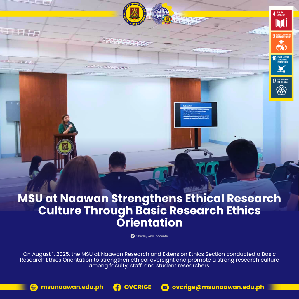 MSU at Naawan Strengthens Ethical Research Culture Through Basic Research Ethics Orientation