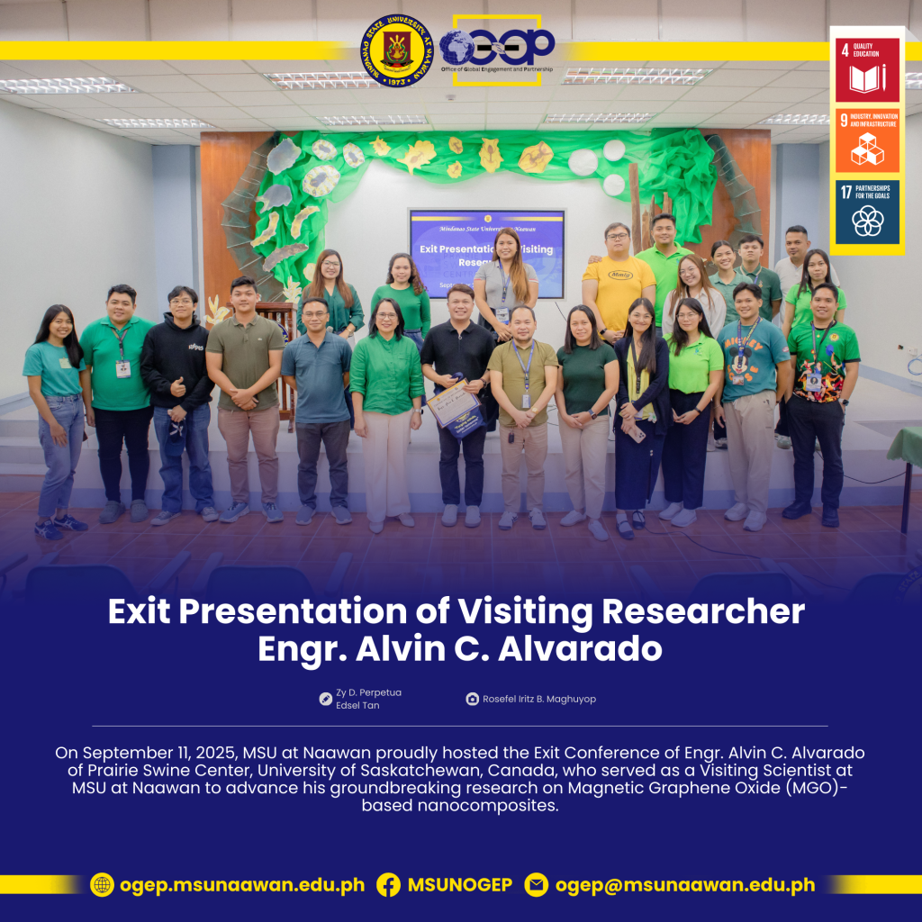 Exit Presentation of Visiting Researcher Engr. Alvin C. Alvarado