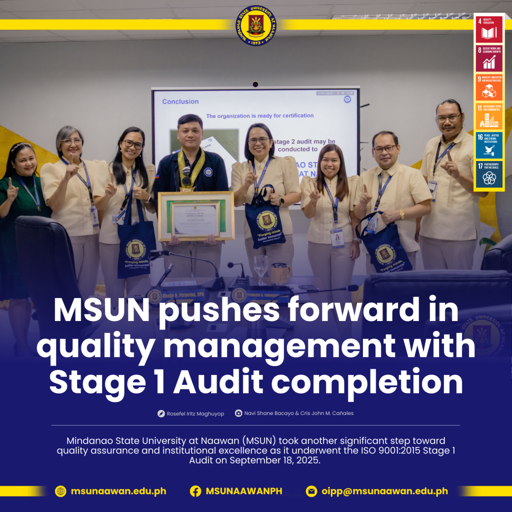 MSUN pushes forward in quality management with Stage 1 Audit completion