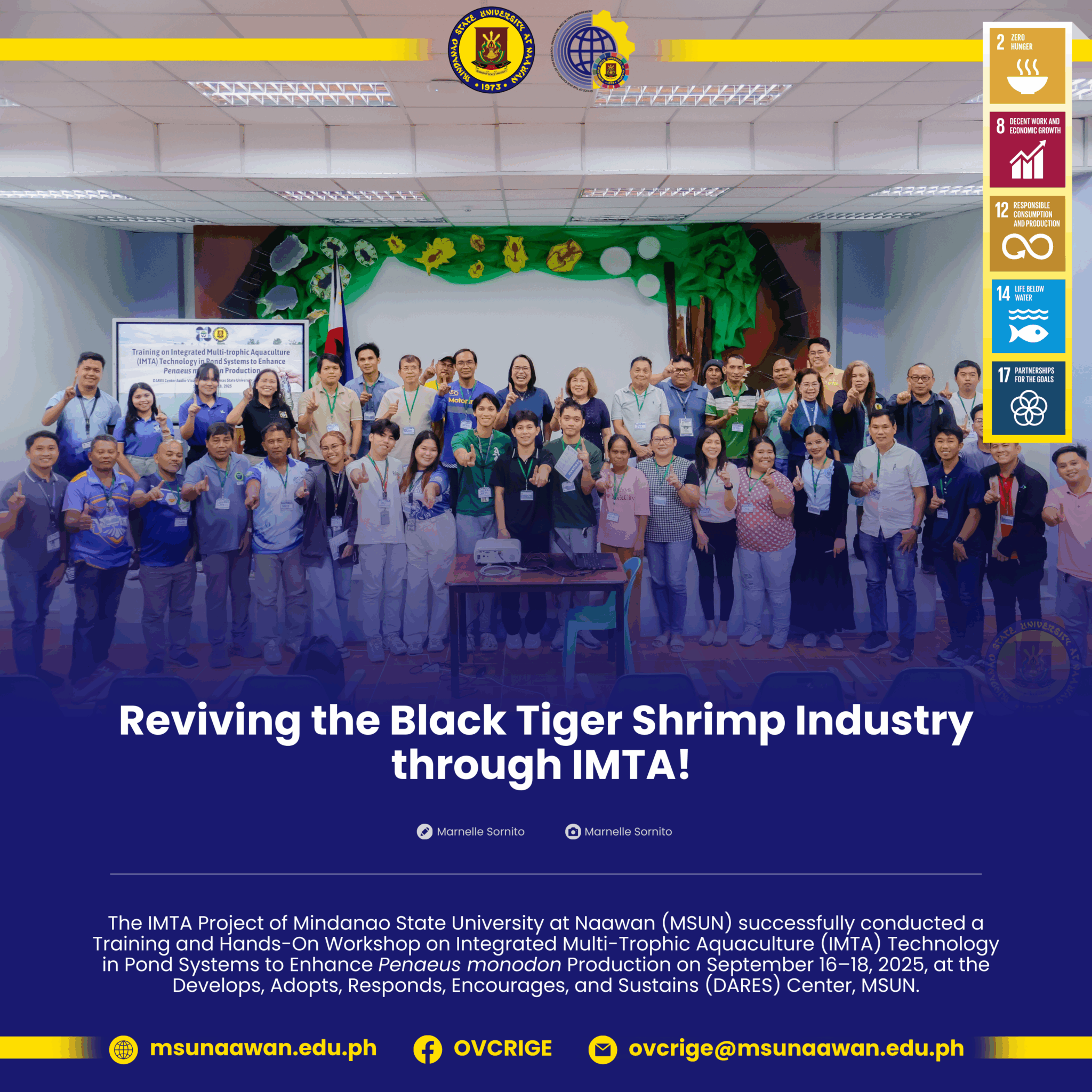 Reviving the Black Tiger Shrimp Industry through IMTA!