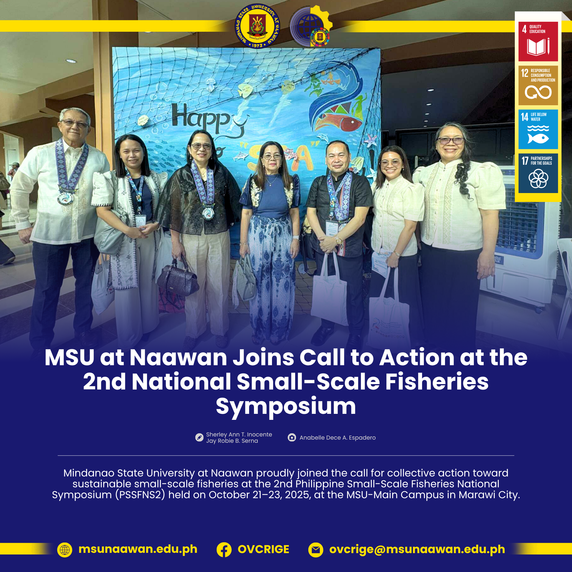 MSU at Naawan Joins Call to Action at the 2nd National Small-Scale Fisheries Symposium