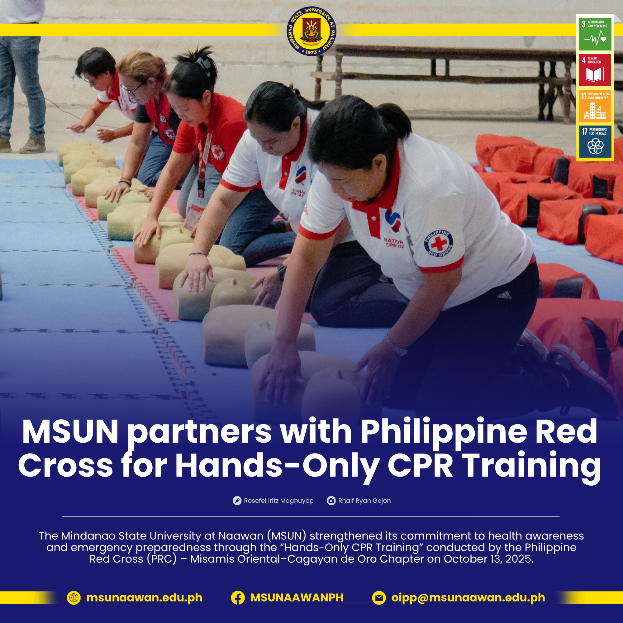 MSUN partners with Philippine Red Cross for Hands-Only CPR Training
