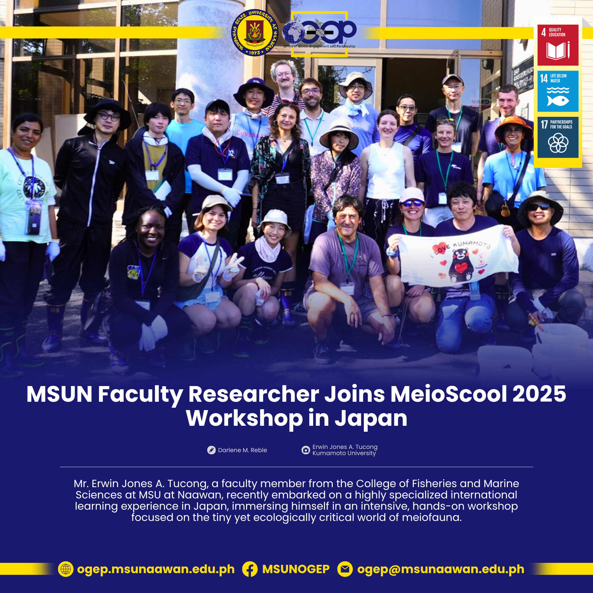 𝐌𝐒𝐔𝐍 𝐅𝐚𝐜𝐮𝐥𝐭𝐲 𝐑𝐞𝐬𝐞𝐚𝐫𝐜𝐡𝐞𝐫 𝐉𝐨𝐢𝐧𝐬 𝐌𝐞𝐢𝐨𝐒𝐜𝐨𝐨𝐥 𝟐𝟎𝟐𝟓 𝐖𝐨𝐫𝐤𝐬𝐡𝐨𝐩 𝐢𝐧 𝐉𝐚𝐩𝐚𝐧