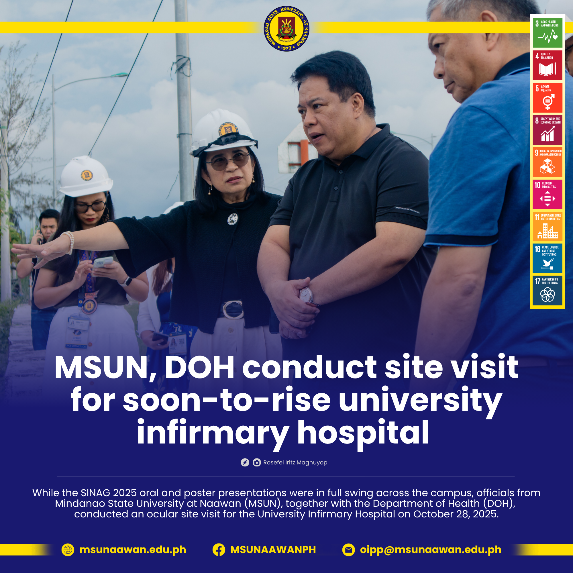 MSUN, DOH conduct site visit for soon-to-rise university infirmary hospital