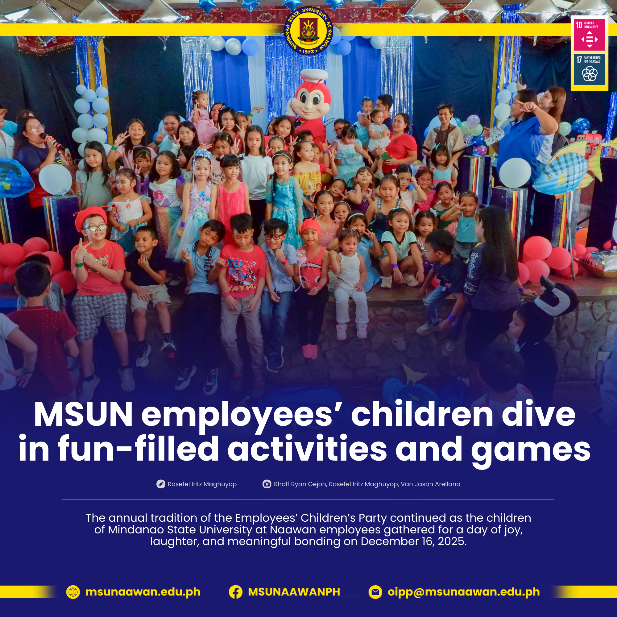 MSUN employees’ children dive in fun-filled activities and games