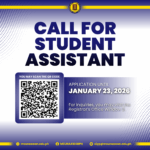 EYES HERE: CALL FOR STUDENT ASSISTANT | 2nd semester, SY 2025-2026