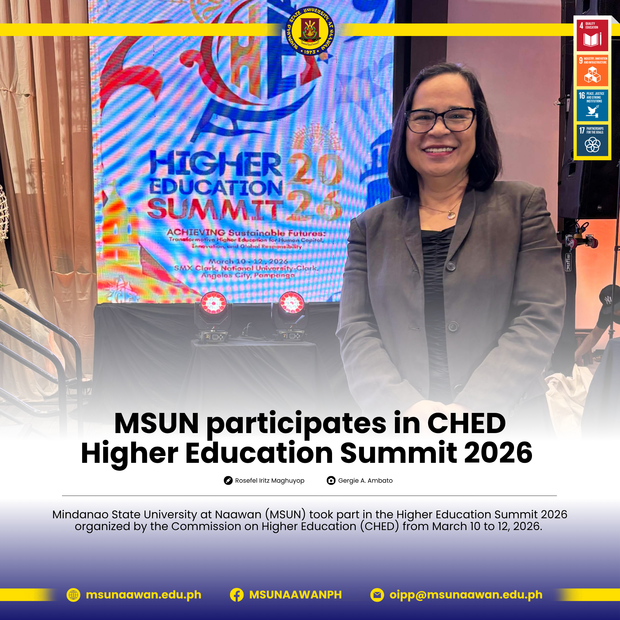 MSUN participates in CHED Higher Education Summit 2026