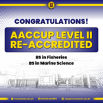 Mindanao State University at Naawan proudly celebrates the AACCUP Level II Re-Accredited Status of its BS in Fisheries and BS in Marine Science programs