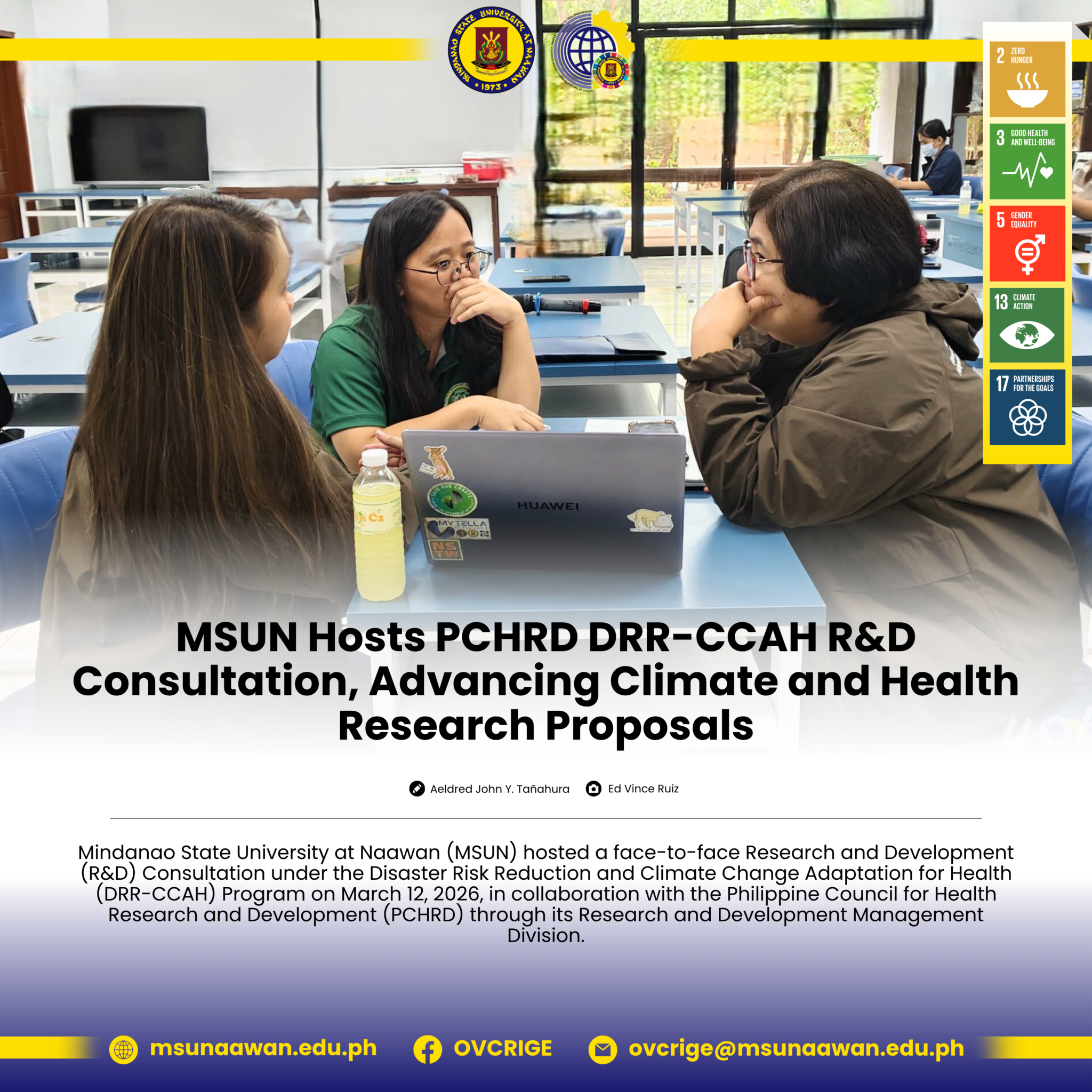 MSUN Hosts PCHRD DRR-CCAH R&D Consultation, Advancing Climate and Health Research Proposals