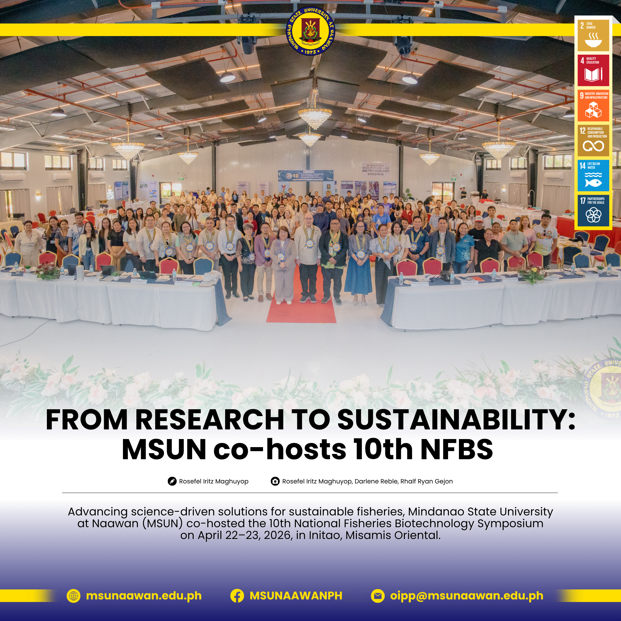 FROM RESEARCH TO SUSTAINABILITY: MSUN co-hosts 10th NFBS