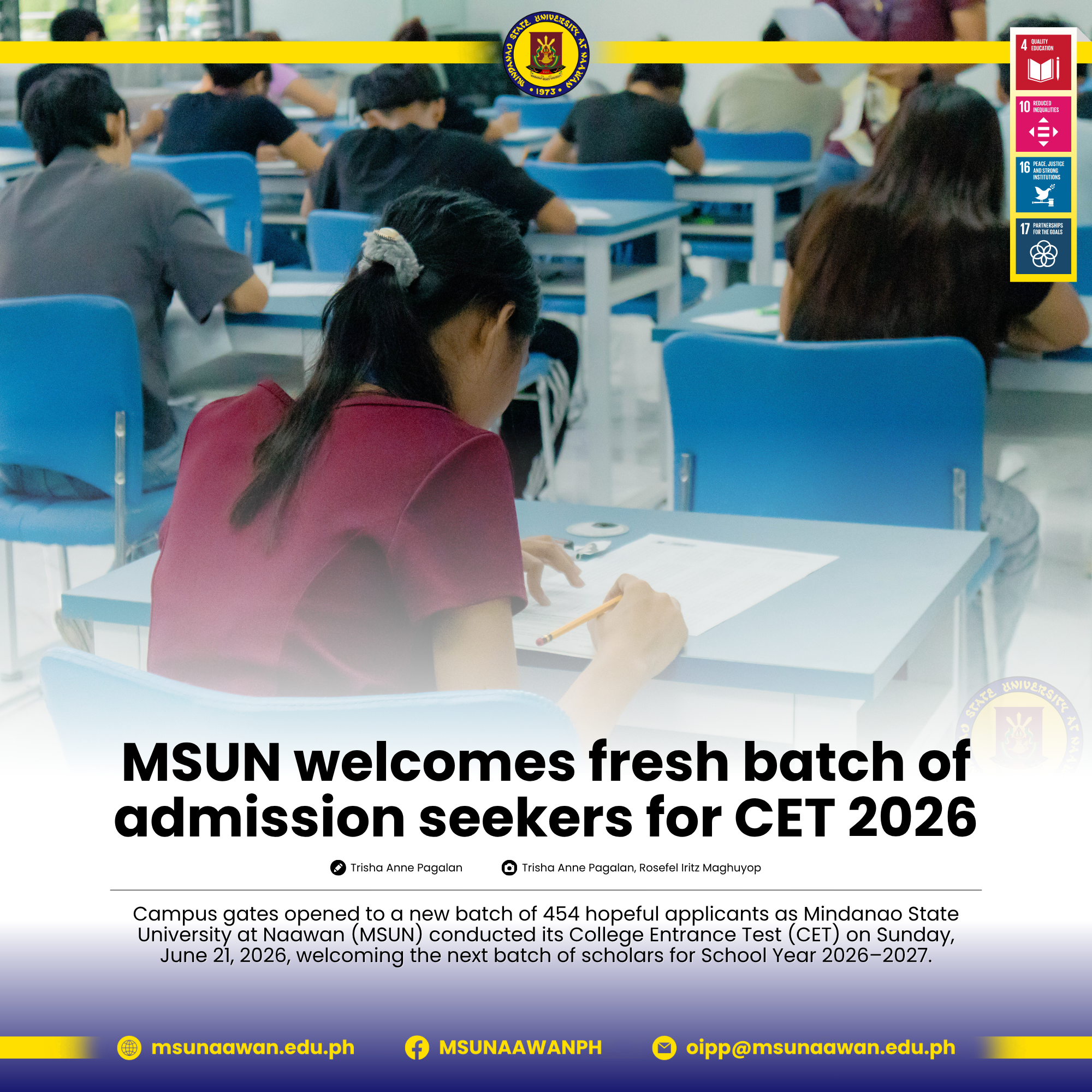 MSUN welcomes fresh batch of admission seekers for CET 2026