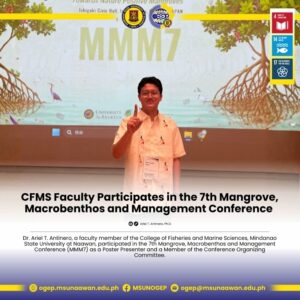 CFMS Faculty Participates in the 7th Mangrove, Macrobenthos and Management Conference (MMM7)