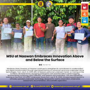 MSU at Naawan Embraces Innovation Above and Below the Surface